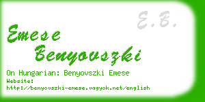 emese benyovszki business card